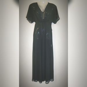 Old Navy Black Sheer V Neck Beach Coverup/Tunic